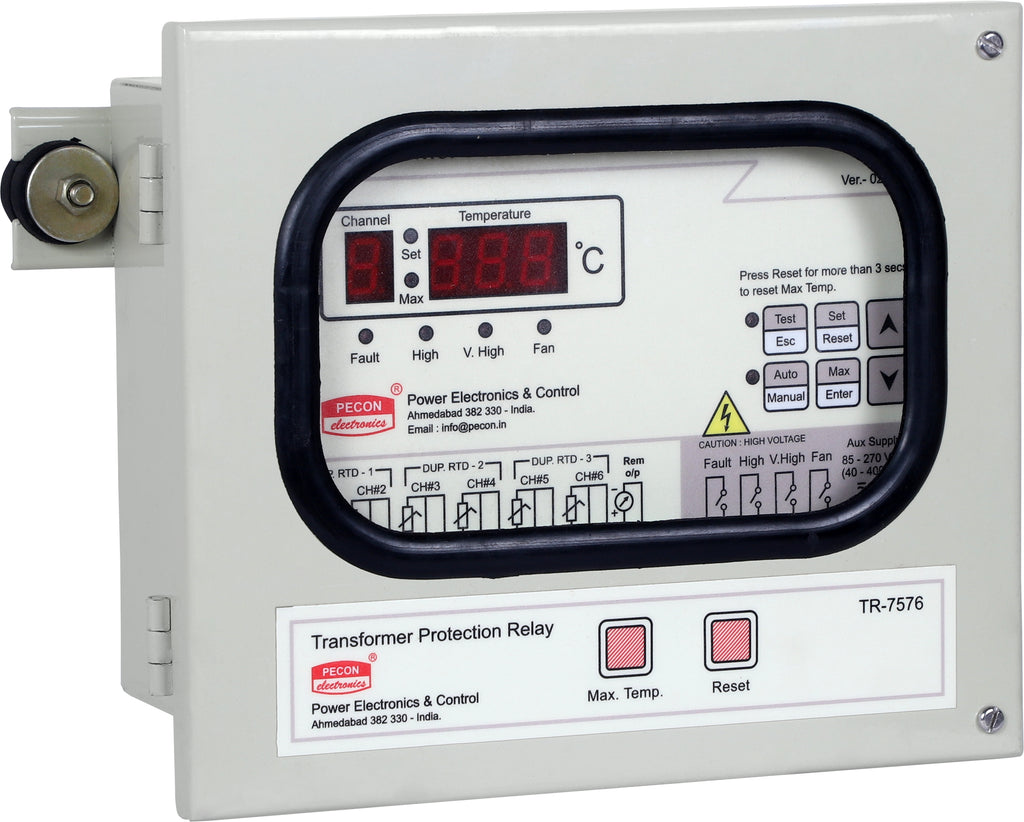 TR-7576 Transformer Protection Relay with 6 Channel Temperature Scanner