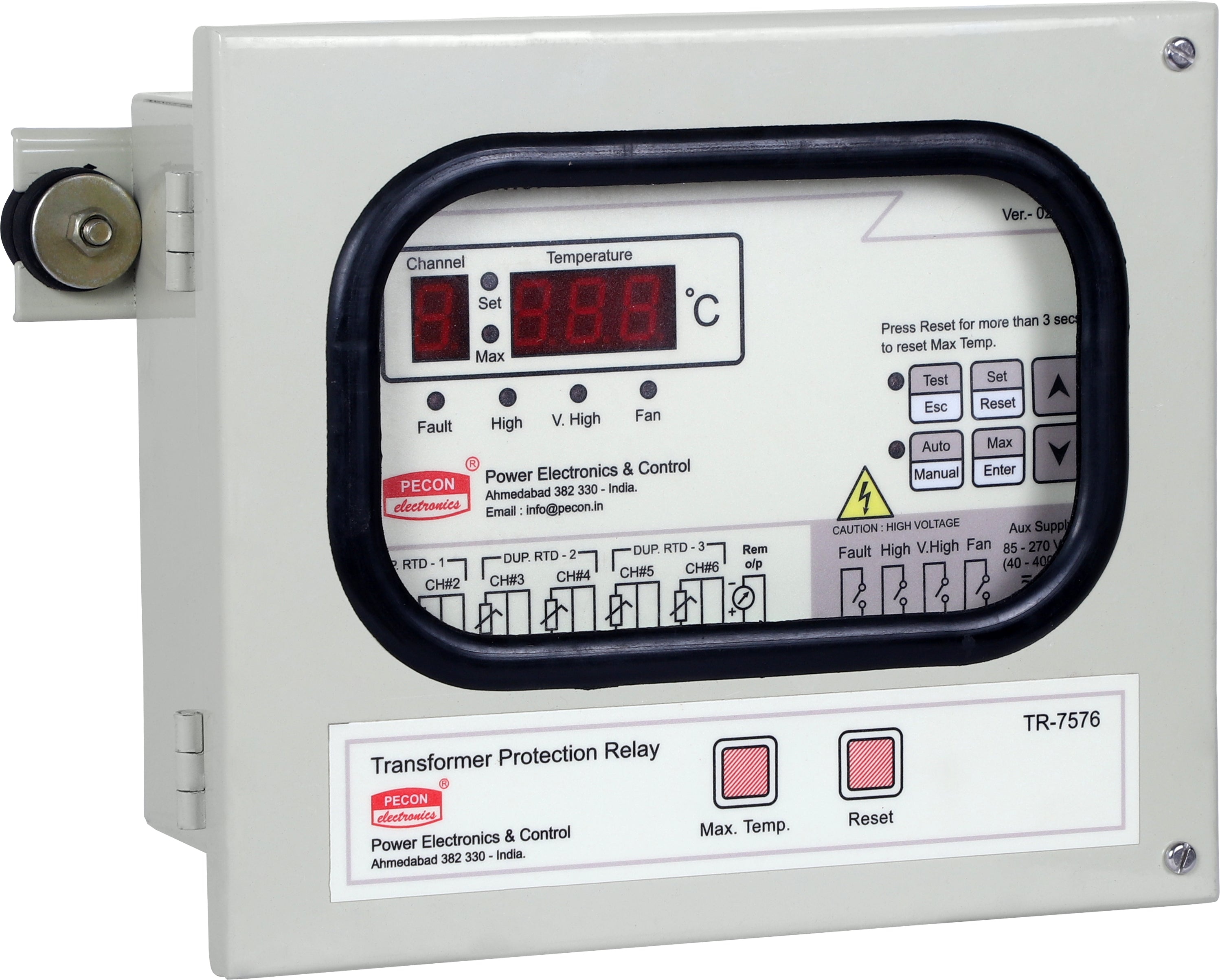 TR-7576 Transformer Protection Relay with 6 Channel Temperature Scanner